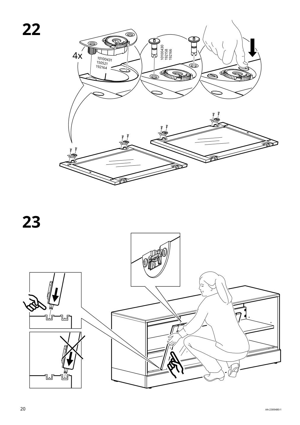 Assembly instructions for IKEA Havsta tv unit with base white | Page 20 - IKEA HAVSTA TV unit with base 105.292.70