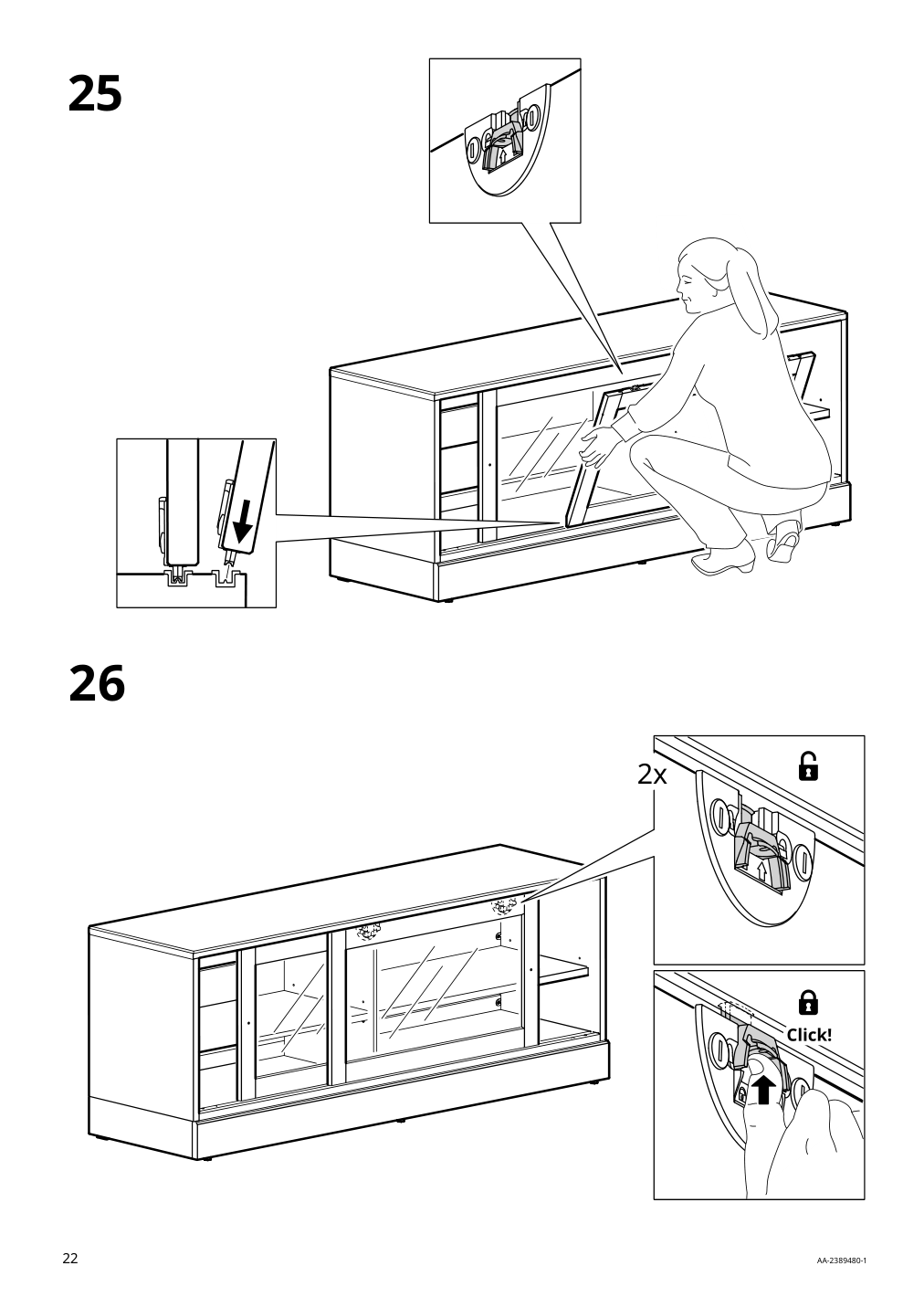 Assembly instructions for IKEA Havsta tv unit with base white | Page 22 - IKEA HAVSTA TV unit with base 105.292.70