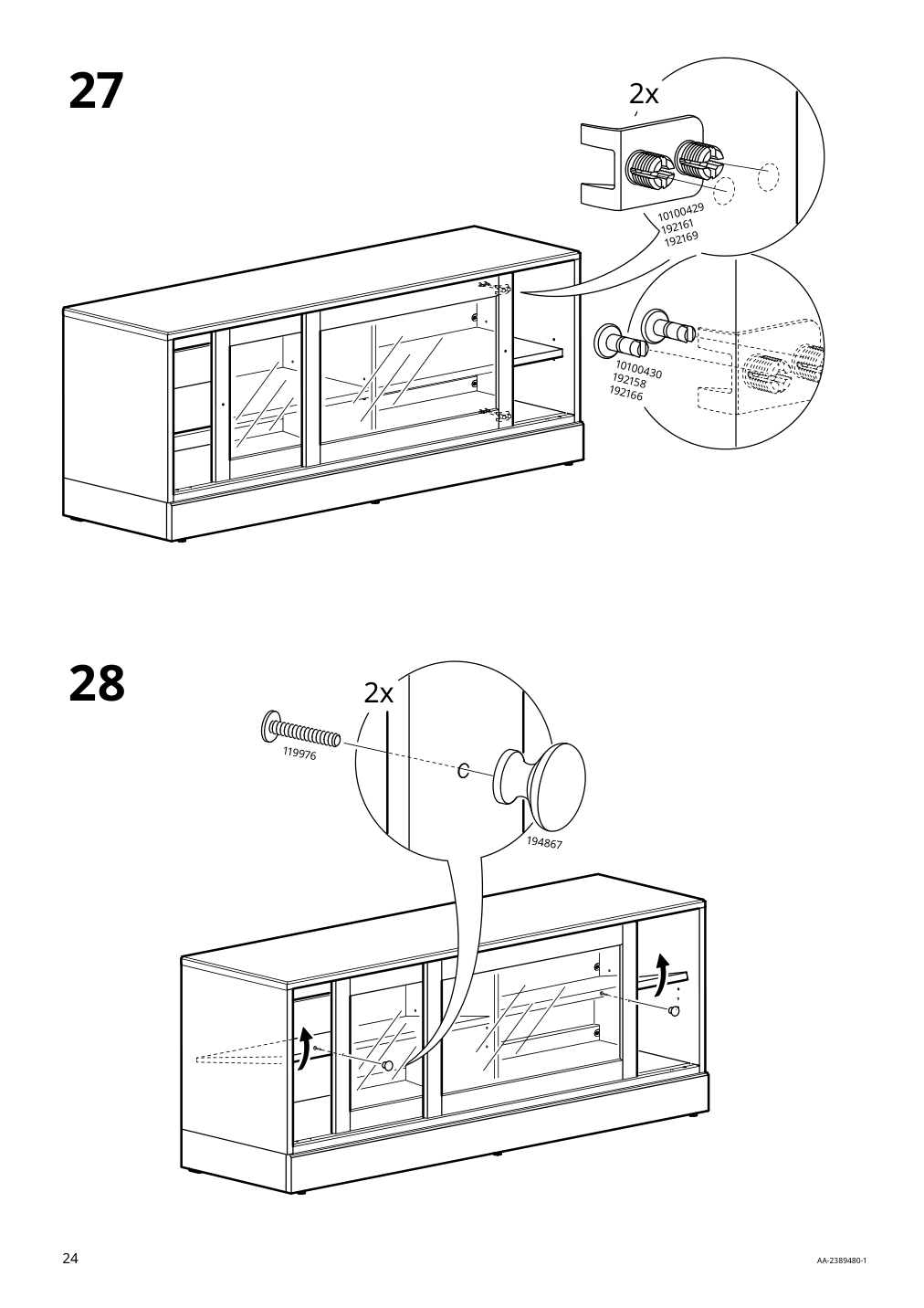 Assembly instructions for IKEA Havsta tv unit with base white | Page 24 - IKEA HAVSTA TV unit with base 105.292.70