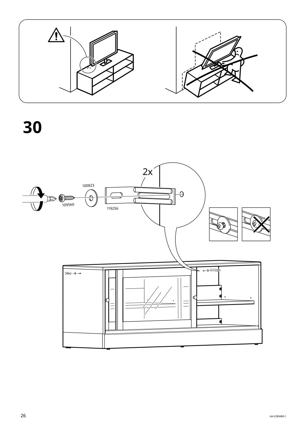 Assembly instructions for IKEA Havsta tv unit with base white | Page 26 - IKEA HAVSTA TV unit with base 105.292.70