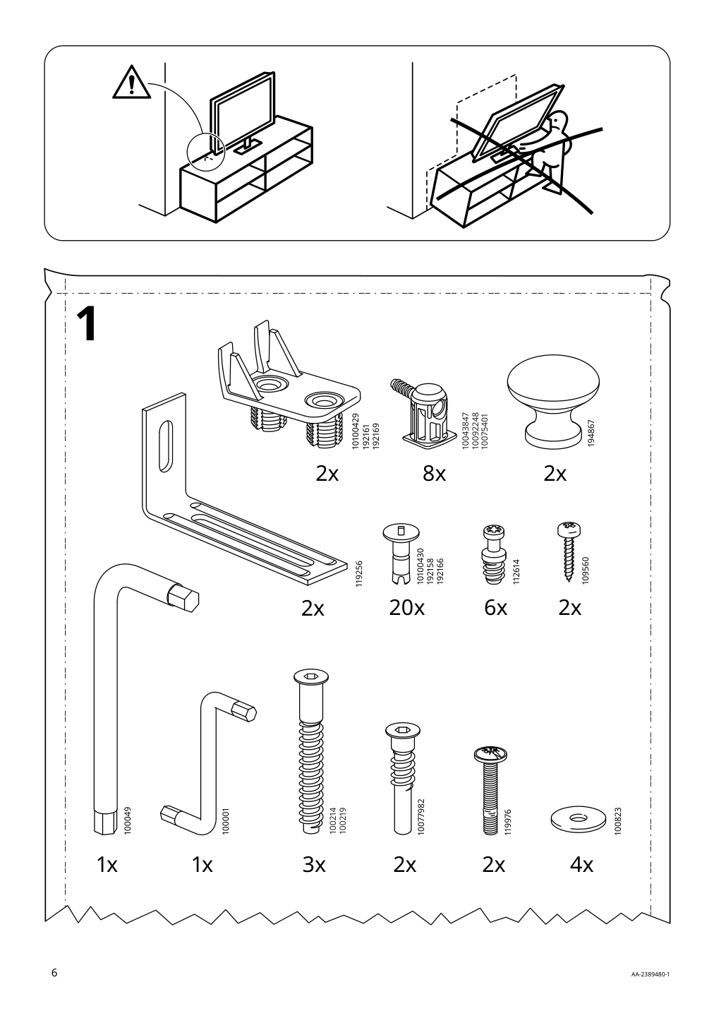 Assembly instructions for IKEA Havsta tv unit with base white | Page 6 - IKEA HAVSTA TV unit with base 105.292.70