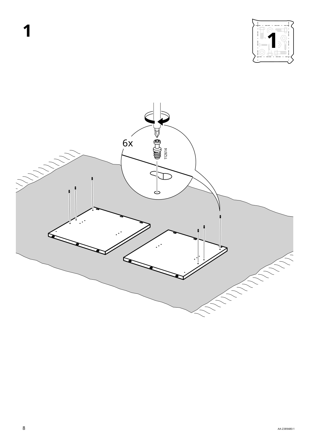 Assembly instructions for IKEA Havsta tv unit with base white | Page 8 - IKEA HAVSTA TV unit with base 105.292.70