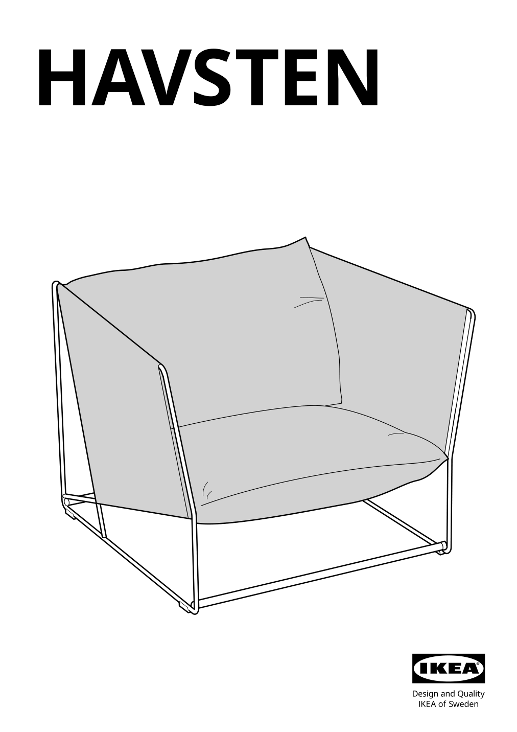 Assembly instructions for IKEA Havsten armchair outdoor beige | Page 1 - IKEA HAVSTEN armchair, outdoor 305.424.97