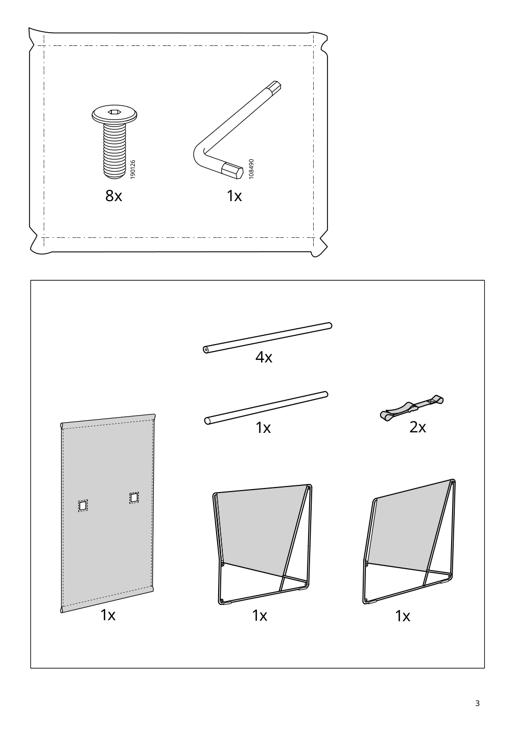 Assembly instructions for IKEA Havsten armchair outdoor beige | Page 3 - IKEA HAVSTEN armchair, outdoor 305.424.97