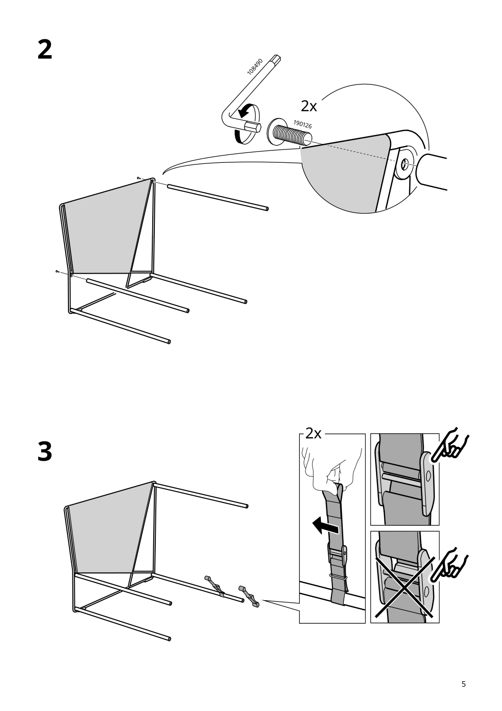 Assembly instructions for IKEA Havsten armchair outdoor beige | Page 5 - IKEA HAVSTEN armchair, outdoor 305.424.97