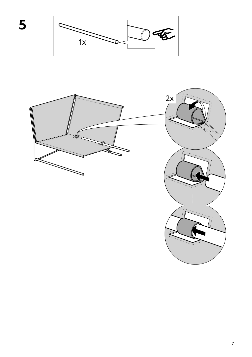 Assembly instructions for IKEA Havsten armchair outdoor beige | Page 7 - IKEA HAVSTEN armchair, outdoor 305.424.97