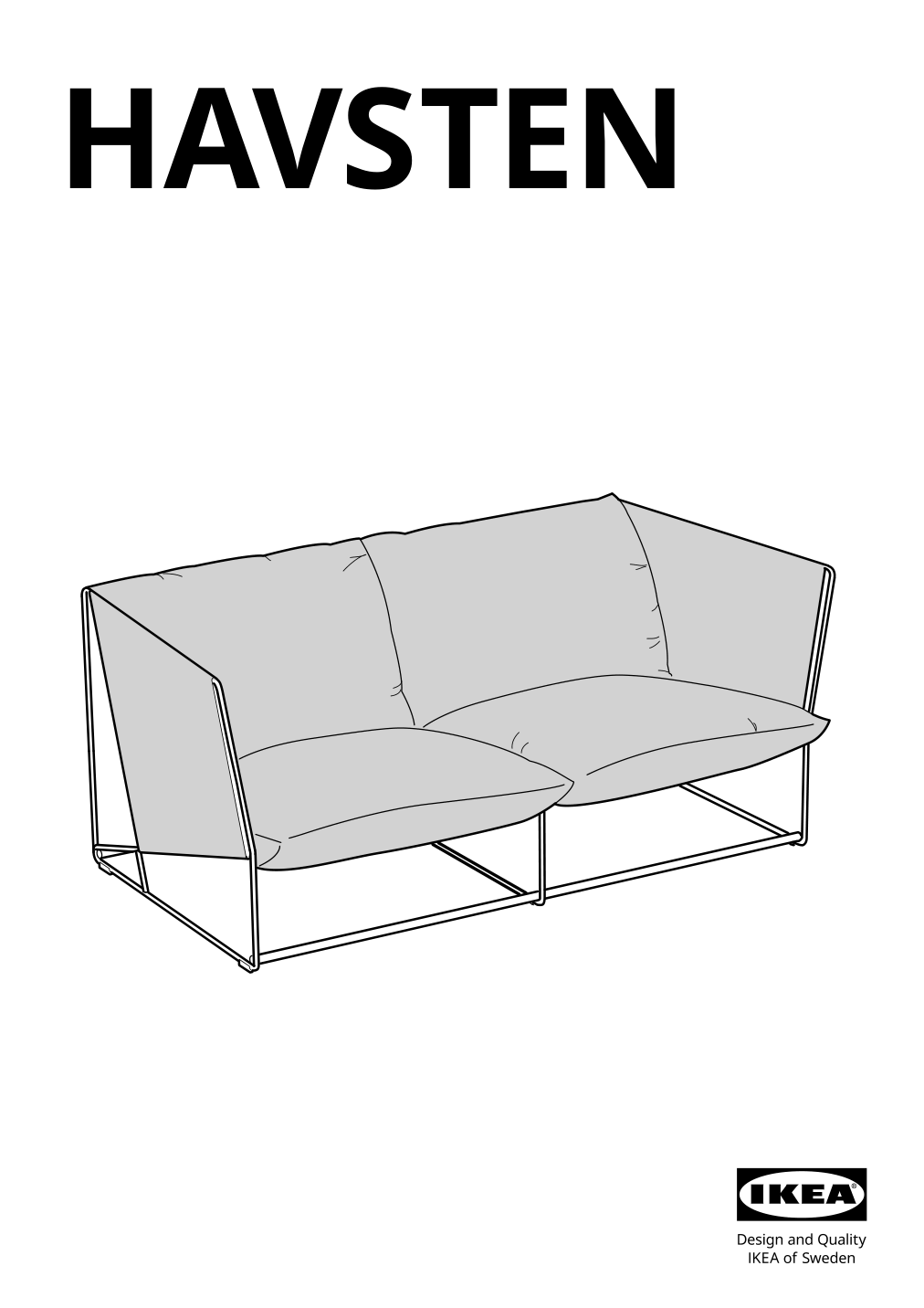 Assembly instructions for IKEA Havsten loveseat outdoor beige | Page 1 - IKEA HAVSTEN / LÅGASKÄR conversation set, outdoor 794.950.79