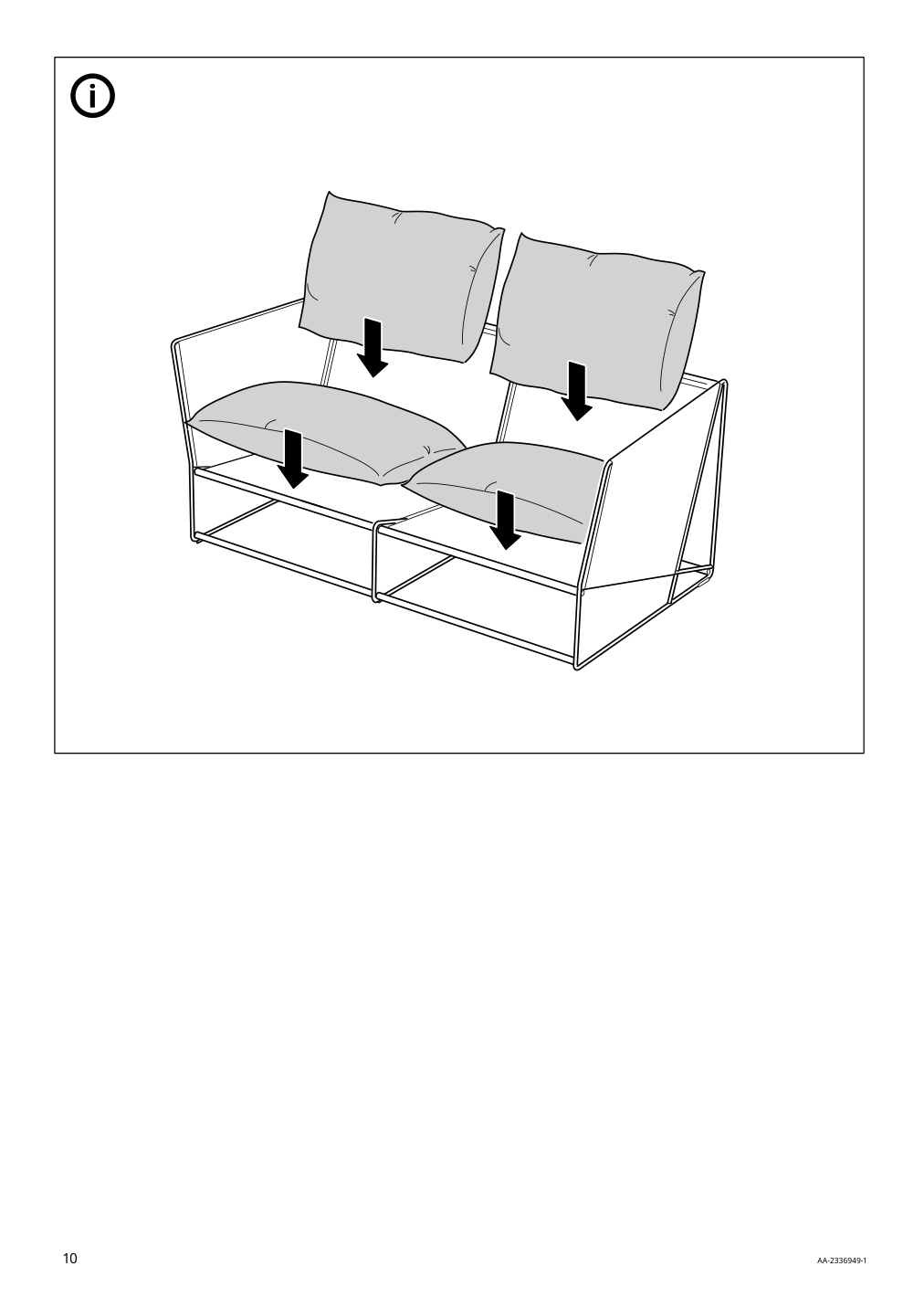 Assembly instructions for IKEA Havsten loveseat outdoor beige | Page 10 - IKEA HAVSTEN / LÅGASKÄR conversation set, outdoor 794.950.79