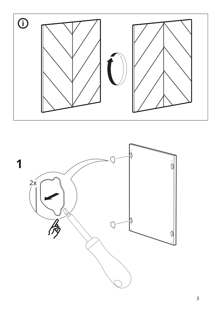 Assembly instructions for IKEA Hedeviken door dark brown stained oak veneer | Page 3 - IKEA BESTÅ storage combination with doors 594.216.97