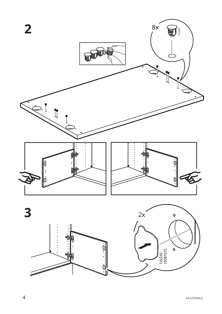 Assembly instructions for IKEA Hedeviken door drawer front dark brown stained oak veneer | Page 4 - IKEA BESTÅ storage combination w doors/drawers 794.402.23