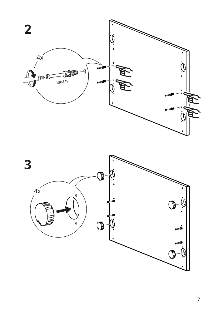 Assembly instructions for IKEA Hedeviken door drawer front dark brown stained oak veneer | Page 7 - IKEA BESTÅ TV bench with doors and drawers 694.359.34