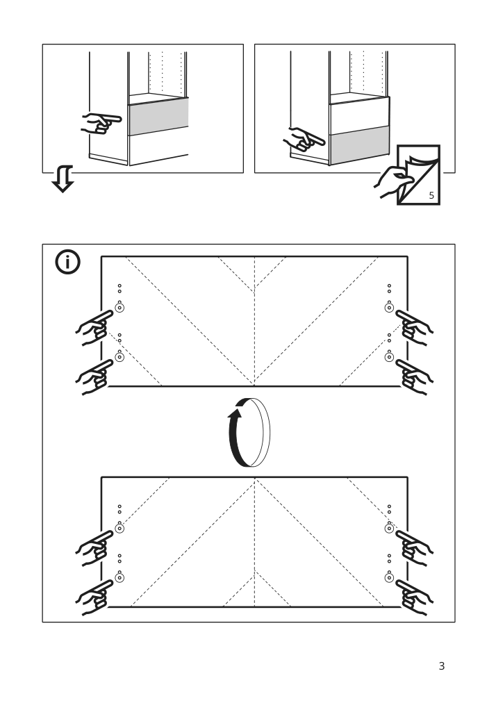 Assembly instructions for IKEA Hedeviken drawer front dark brown stained oak veneer | Page 3 - IKEA BESTÅ TV unit with drawers and door 095.671.78