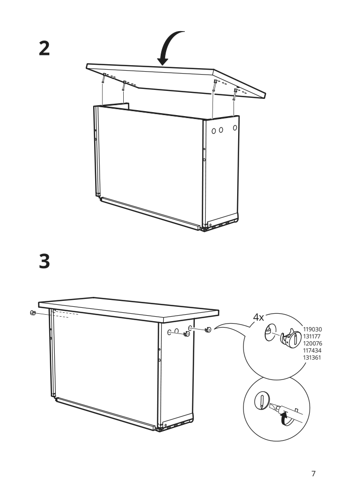 Assembly instructions for IKEA Hedeviken drawer front dark brown stained oak veneer | Page 7 - IKEA BESTÅ TV unit with drawers and door 895.672.02