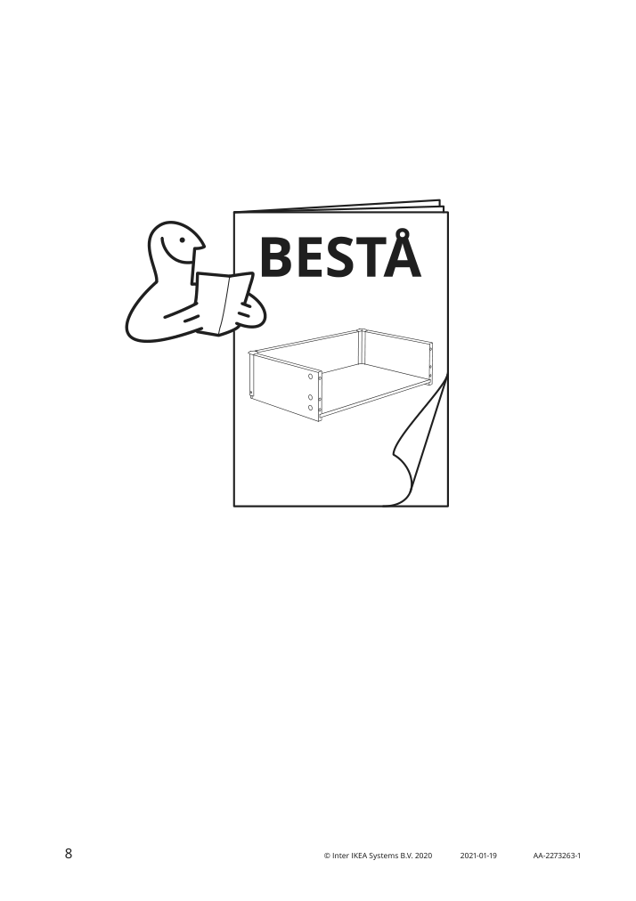 Assembly instructions for IKEA Hedeviken drawer front dark brown stained oak veneer | Page 8 - IKEA BESTÅ TV unit with drawers and door 394.202.98