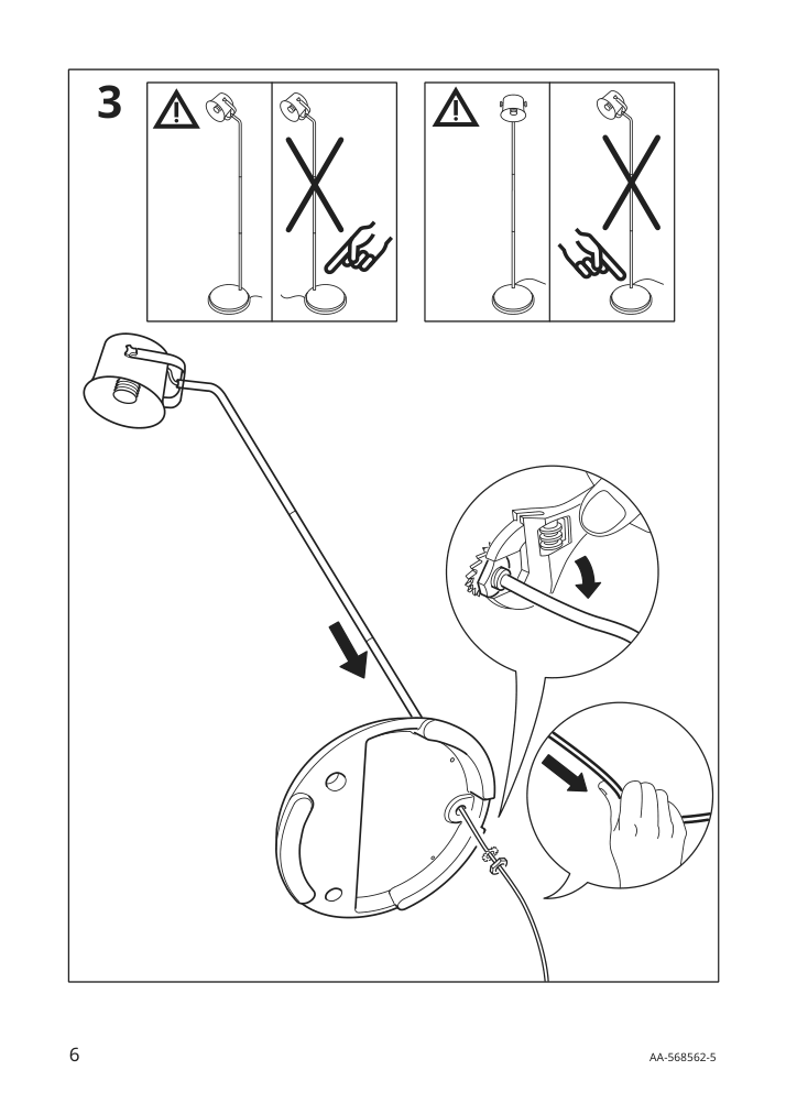 Assembly instructions for IKEA Hektar floor lamp dark gray | Page 6 - IKEA HEKTAR floor lamp 002.153.07