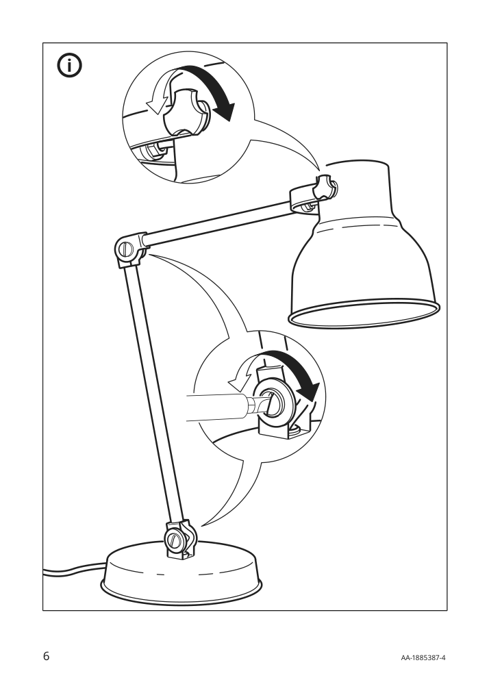 Assembly instructions for IKEA Hektar work lamp dark gray | Page 6 - IKEA HEKTAR work lamp 903.493.74
