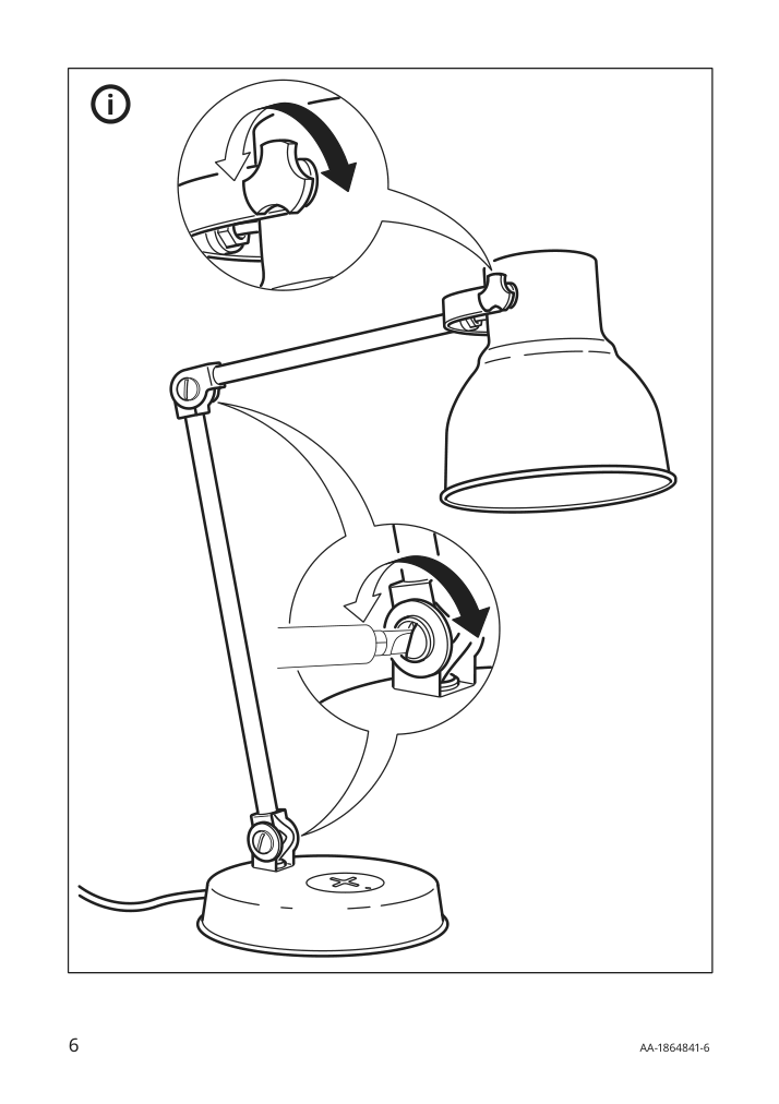Assembly instructions for IKEA Hektar work lamp with wireless charging dark gray | Page 6 - IKEA HEKTAR work lamp with wireless charging 603.234.36