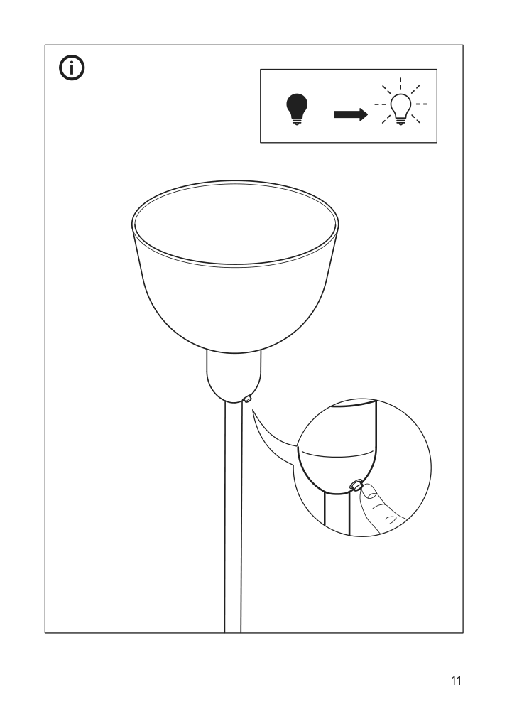 Assembly instructions for IKEA Hektogram floor uplighter silver color white | Page 11 - IKEA HEKTOGRAM floor uplighter 404.777.26