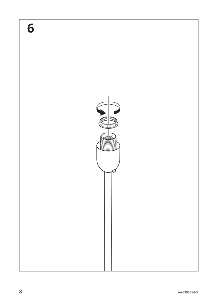 Assembly instructions for IKEA Hektogram floor uplighter silver color white | Page 8 - IKEA HEKTOGRAM floor uplighter 404.777.26