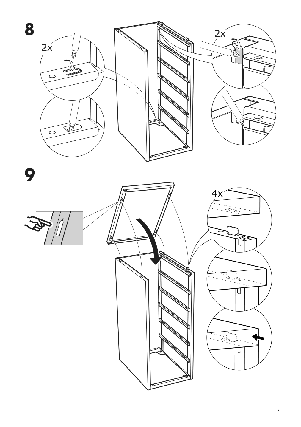 Assembly instructions for IKEA Helmer drawer unit on casters black | Page 7 - IKEA UTESPELARE / HELMER desk, chair and drawer unit 094.407.78