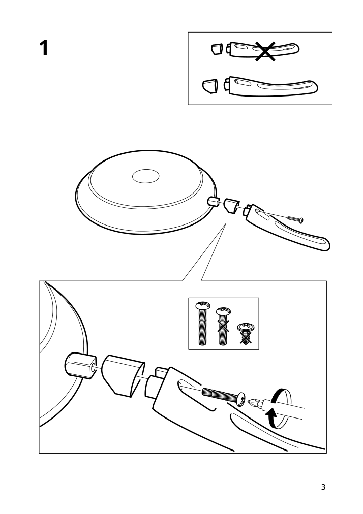 Assembly instructions for IKEA Hemlagad 6 piece cookware set black | Page 3 - IKEA HEMLAGAD 6-piece cookware set 004.628.64