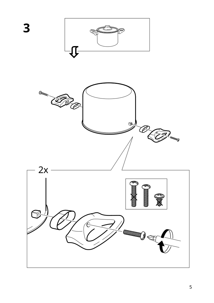 Assembly instructions for IKEA Hemlagad 6 piece cookware set black | Page 5 - IKEA HEMLAGAD 6-piece cookware set 004.628.64