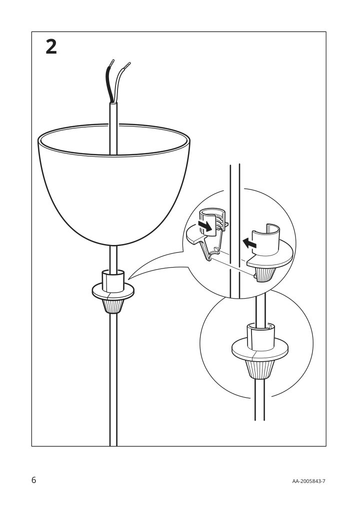 Assembly instructions for IKEA Hemma cord set black | Page 6 - IKEA LUFTMASSA / HEMMA pendant lamp 193.357.05