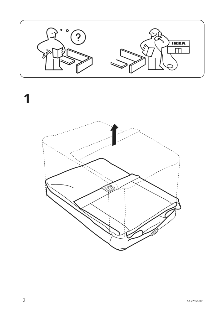 Assembly instructions for IKEA Hemmafixare shoe box fabric stripe white gray | Page 2 - IKEA HEMMAFIXARE shoe box 105.260.97