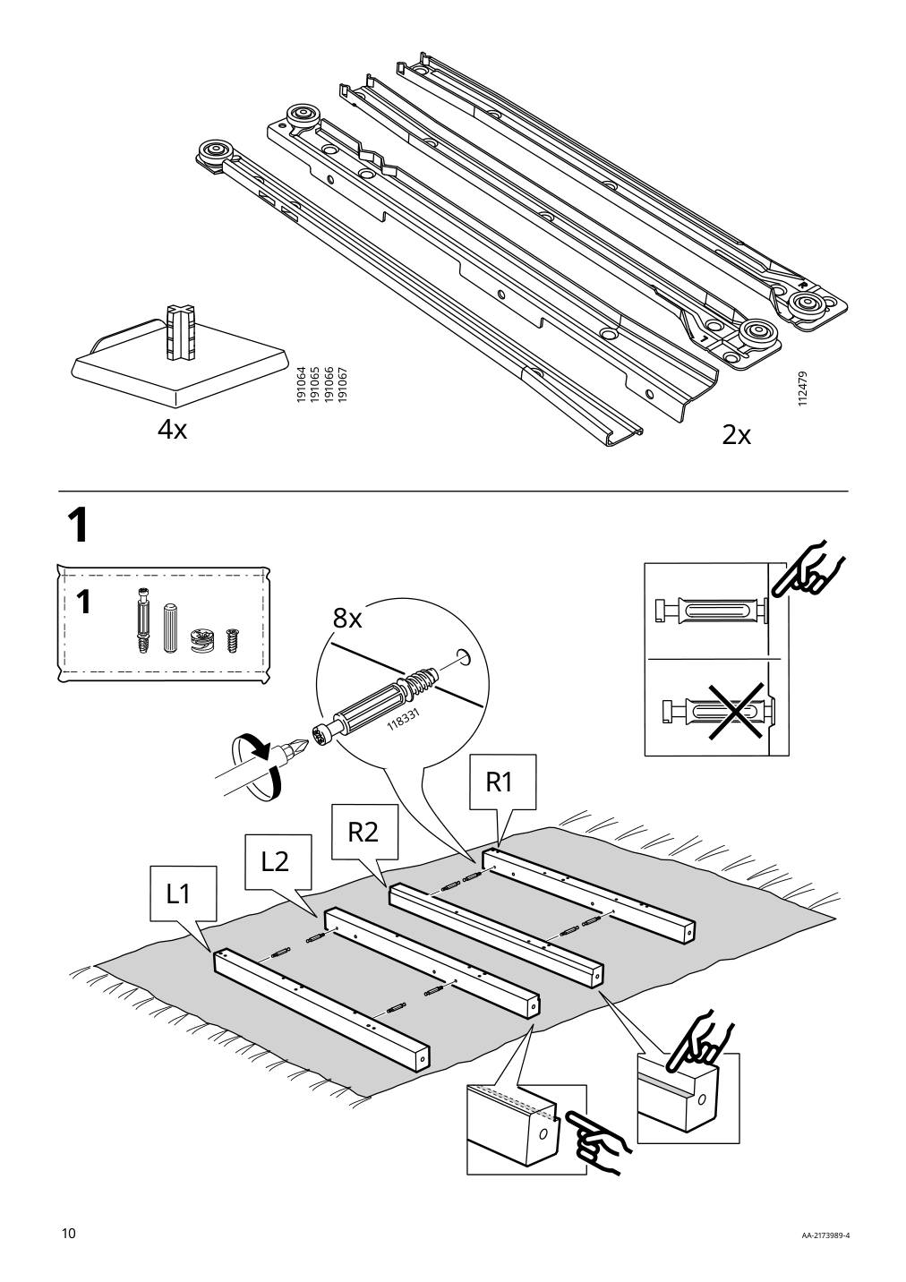 Assembly instructions for IKEA Hemnes 2 drawer chest white stain | Page 10 - IKEA HEMNES 2-drawer chest 802.426.27