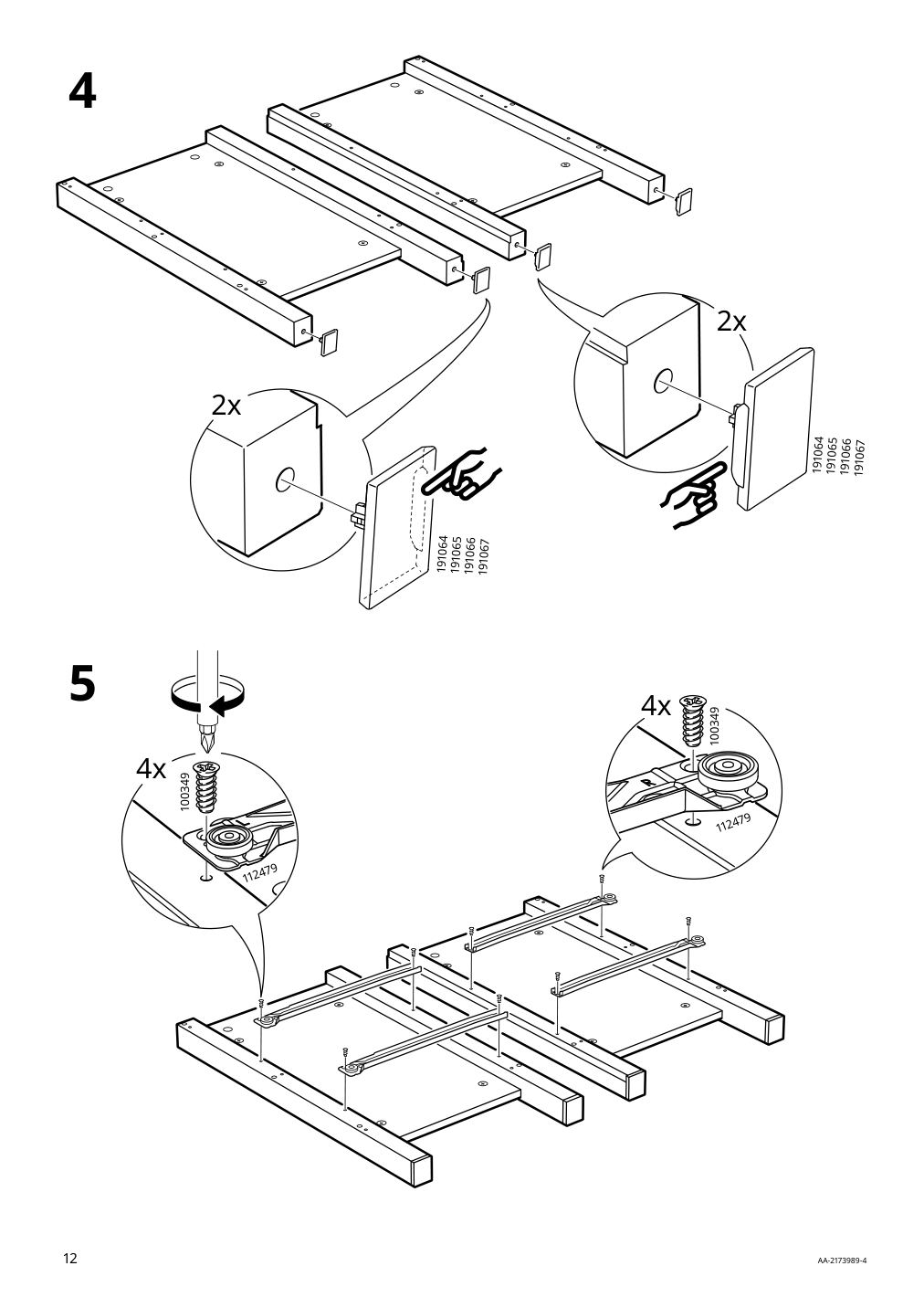 Assembly instructions for IKEA Hemnes 2 drawer chest white stain | Page 12 - IKEA HEMNES 2-drawer chest 802.426.27