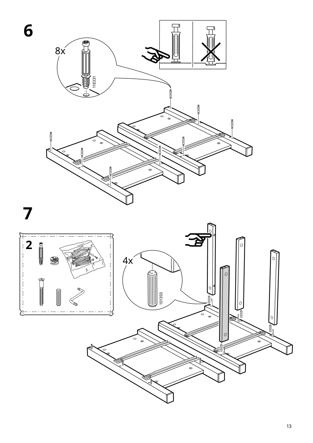 Assembly instructions for IKEA Hemnes 2 drawer chest white stain | Page 13 - IKEA HEMNES 2-drawer chest 802.426.27