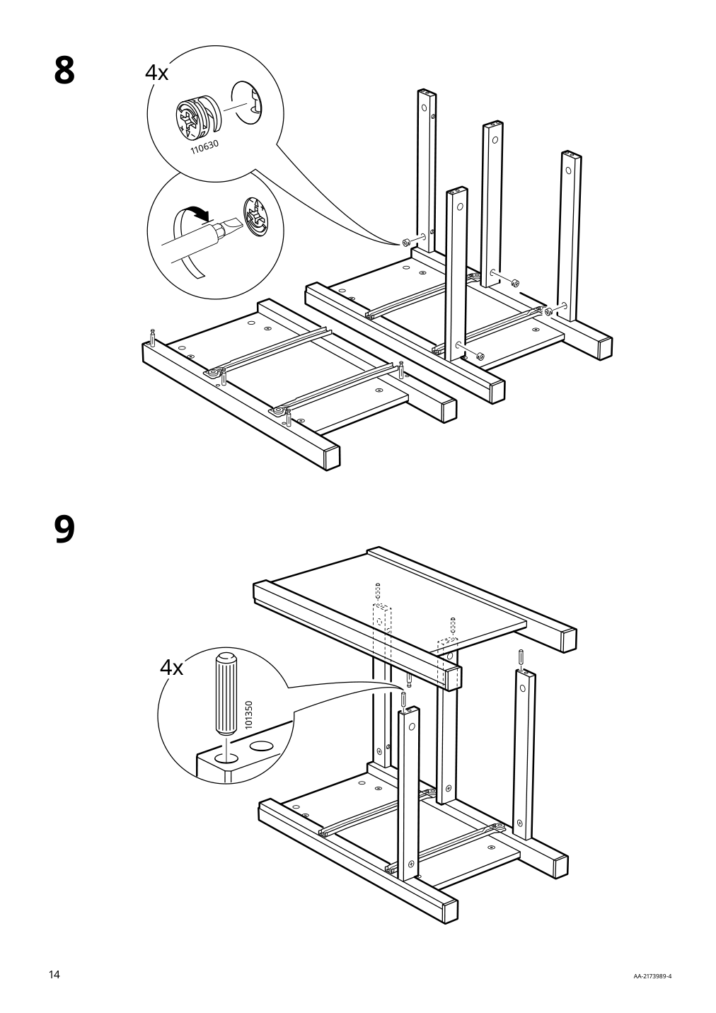 Assembly instructions for IKEA Hemnes 2 drawer chest white stain | Page 14 - IKEA HEMNES 2-drawer chest 802.426.27