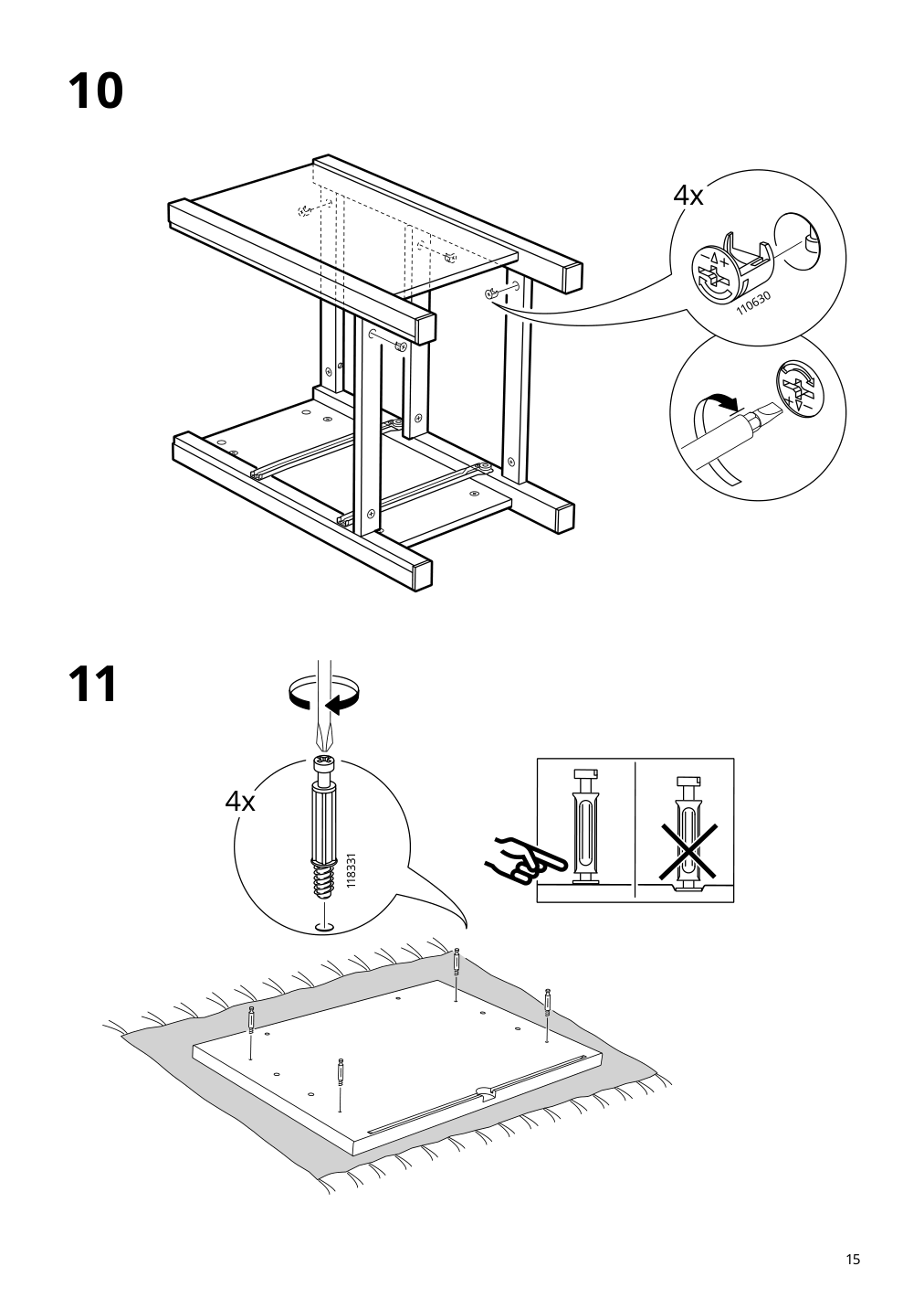 Assembly instructions for IKEA Hemnes 2 drawer chest white stain | Page 15 - IKEA HEMNES 2-drawer chest 802.426.27