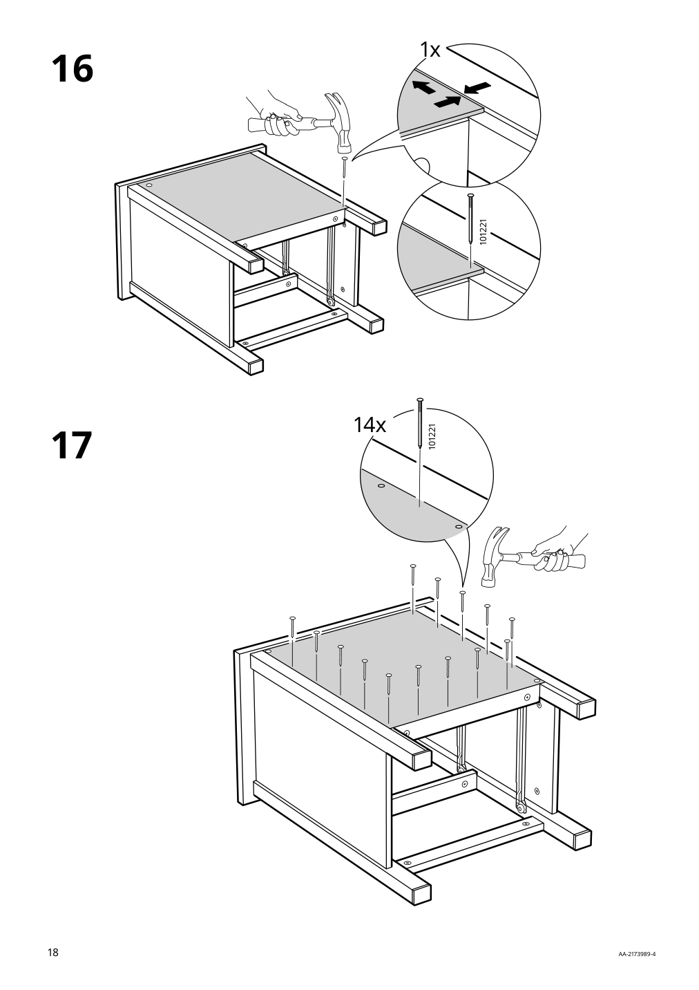 Assembly instructions for IKEA Hemnes 2 drawer chest white stain | Page 18 - IKEA HEMNES 2-drawer chest 802.426.27