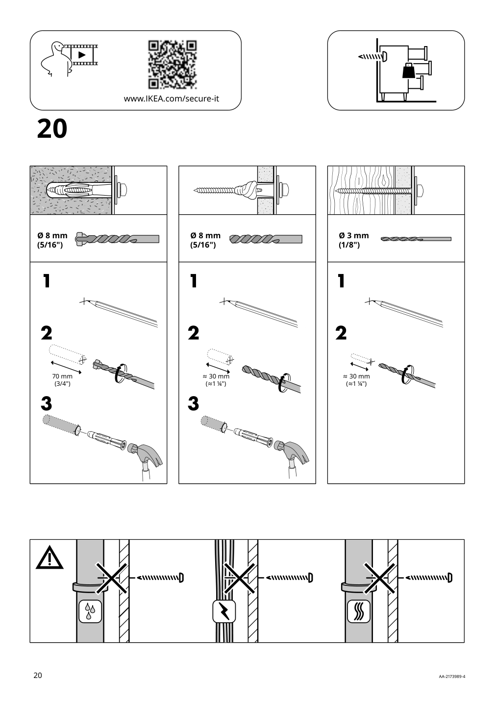 Assembly instructions for IKEA Hemnes 2 drawer chest white stain | Page 20 - IKEA HEMNES 2-drawer chest 802.426.27