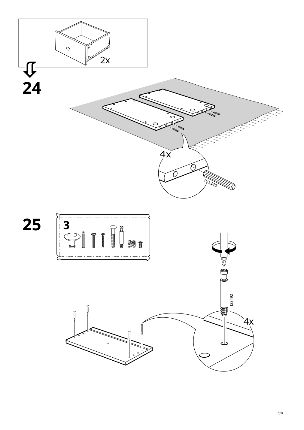 Assembly instructions for IKEA Hemnes 2 drawer chest white stain | Page 23 - IKEA HEMNES 2-drawer chest 802.426.27