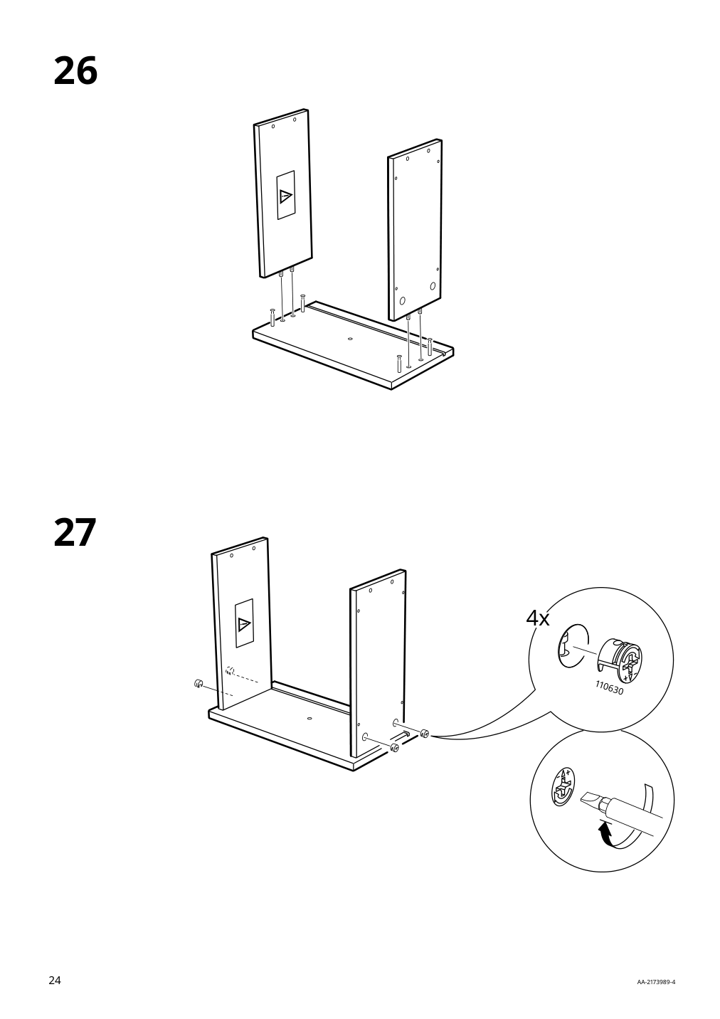 Assembly instructions for IKEA Hemnes 2 drawer chest white stain | Page 24 - IKEA HEMNES 2-drawer chest 802.426.27