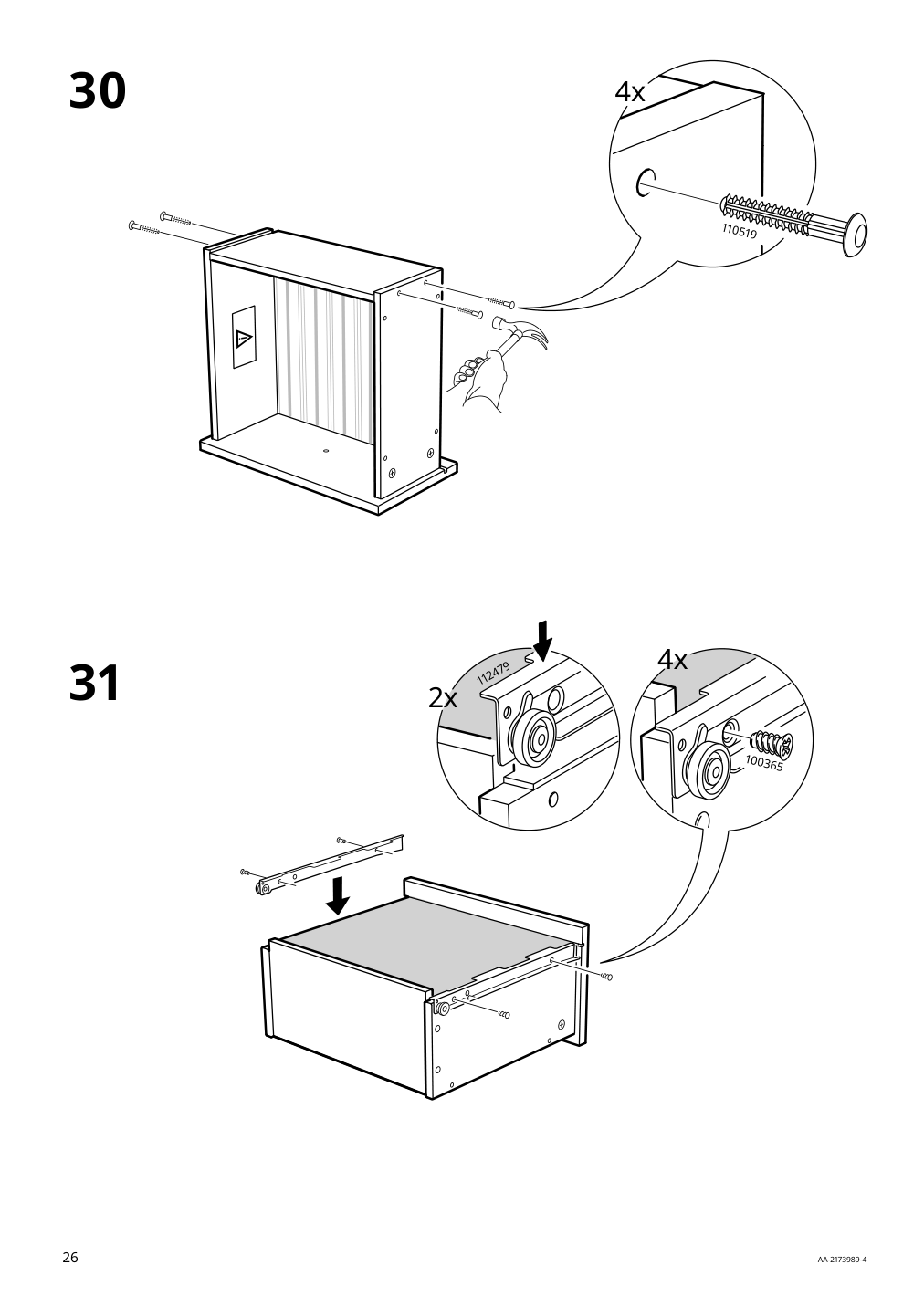 Assembly instructions for IKEA Hemnes 2 drawer chest white stain | Page 26 - IKEA HEMNES 2-drawer chest 802.426.27