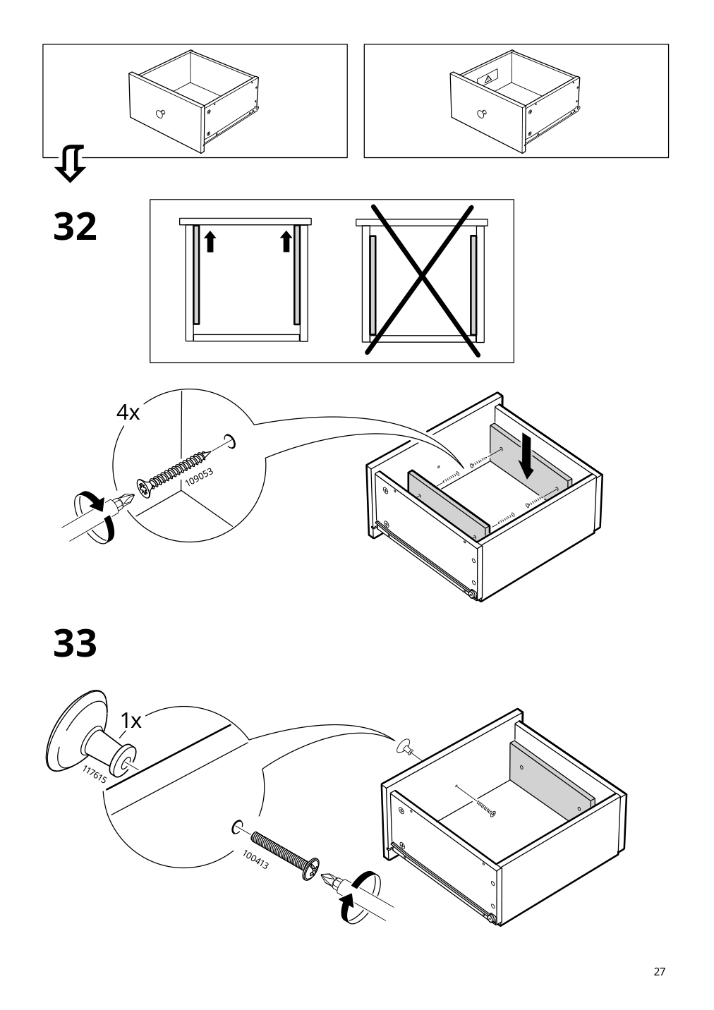 Assembly instructions for IKEA Hemnes 2 drawer chest white stain | Page 27 - IKEA HEMNES 2-drawer chest 802.426.27