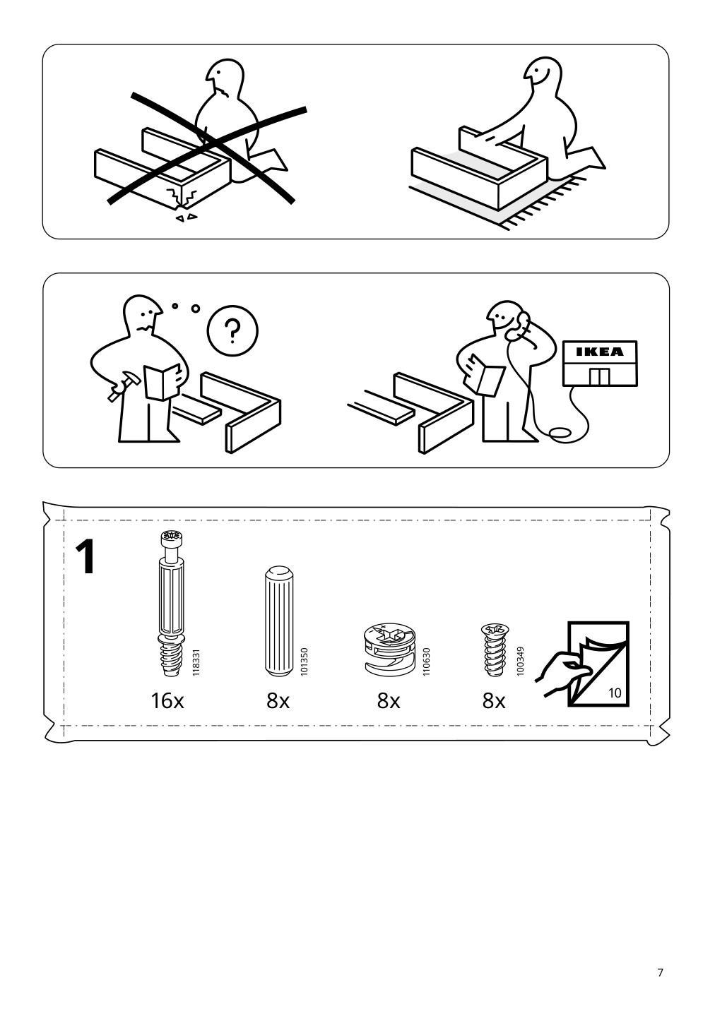 Assembly instructions for IKEA Hemnes 2 drawer chest white stain | Page 7 - IKEA HEMNES 2-drawer chest 802.426.27