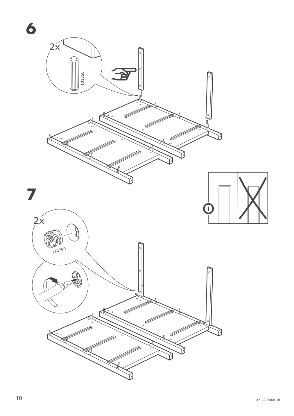 Assembly instructions for IKEA Hemnes 3 drawer chest black brown | Page 10 - IKEA HEMNES 3-drawer chest 204.847.42