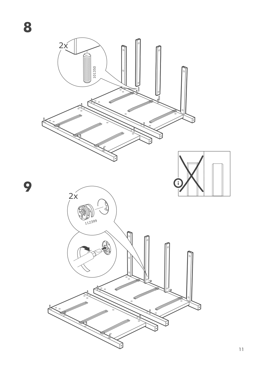 Assembly instructions for IKEA Hemnes 3 drawer chest black brown | Page 11 - IKEA HEMNES 3-drawer chest 204.847.42