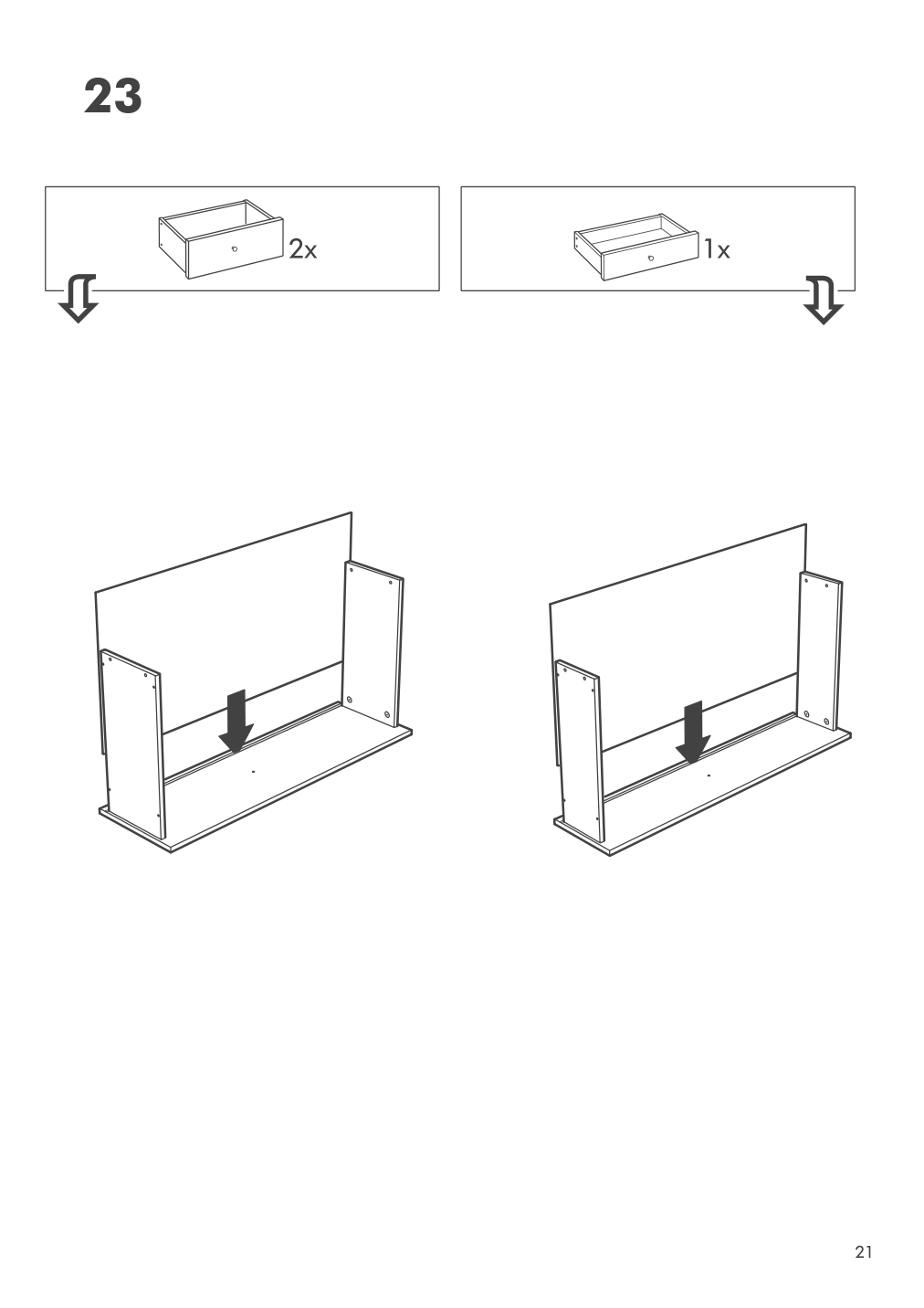 Assembly instructions for IKEA Hemnes 3 drawer chest black brown | Page 21 - IKEA HEMNES 3-drawer chest 204.847.42