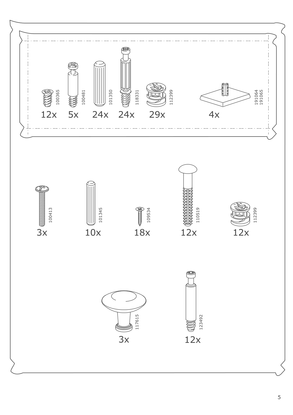 Assembly instructions for IKEA Hemnes 3 drawer chest black brown | Page 5 - IKEA HEMNES 3-drawer chest 204.847.42