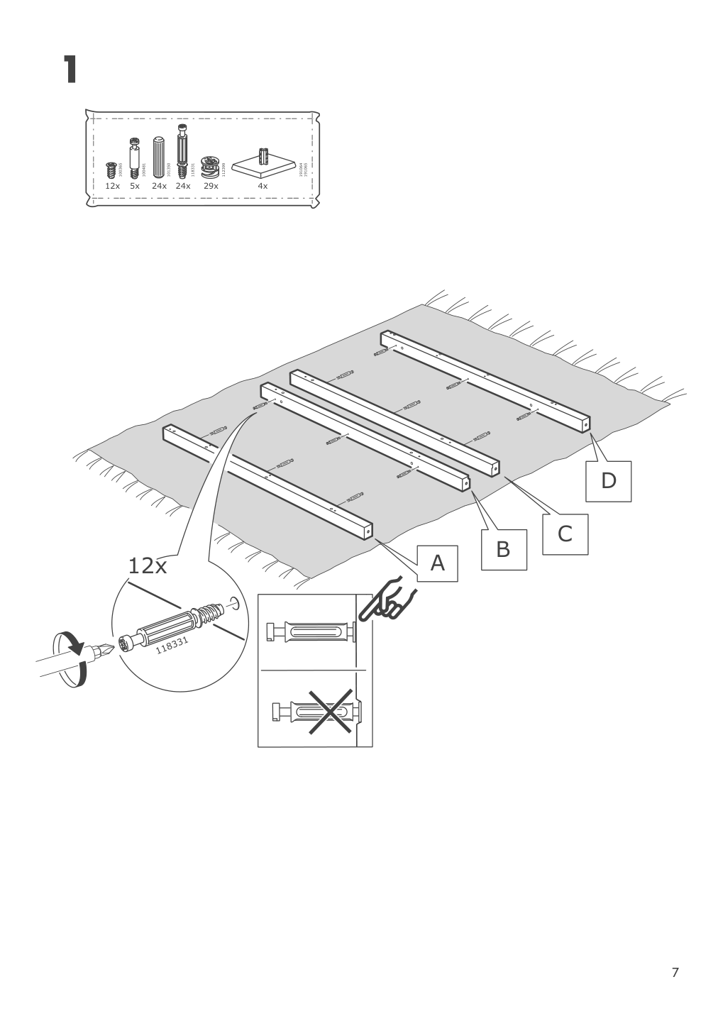 Assembly instructions for IKEA Hemnes 3 drawer chest black brown | Page 7 - IKEA HEMNES 3-drawer chest 204.847.42