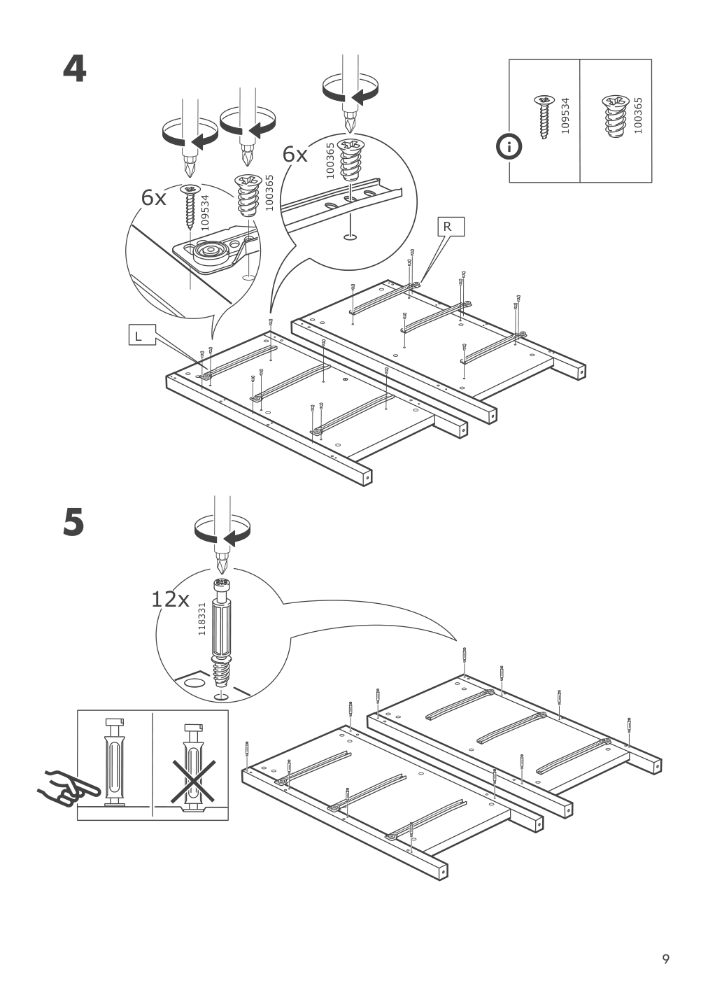 Assembly instructions for IKEA Hemnes 3 drawer chest black brown | Page 9 - IKEA HEMNES 3-drawer chest 204.847.42