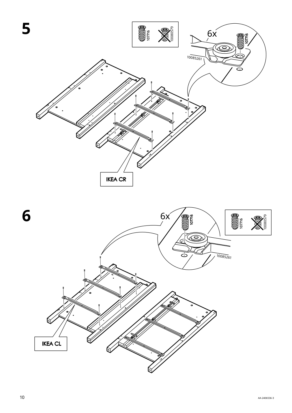 Assembly instructions for IKEA Hemnes 3 drawer chest dark gray | Page 10 - IKEA HEMNES 3-drawer chest 505.761.94