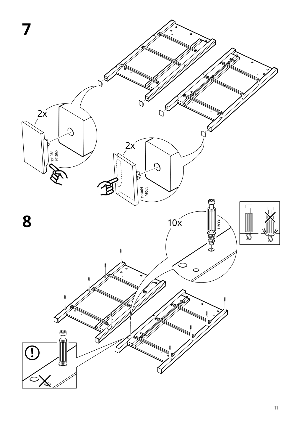 Assembly instructions for IKEA Hemnes 3 drawer chest dark gray | Page 11 - IKEA HEMNES 3-drawer chest 505.761.94