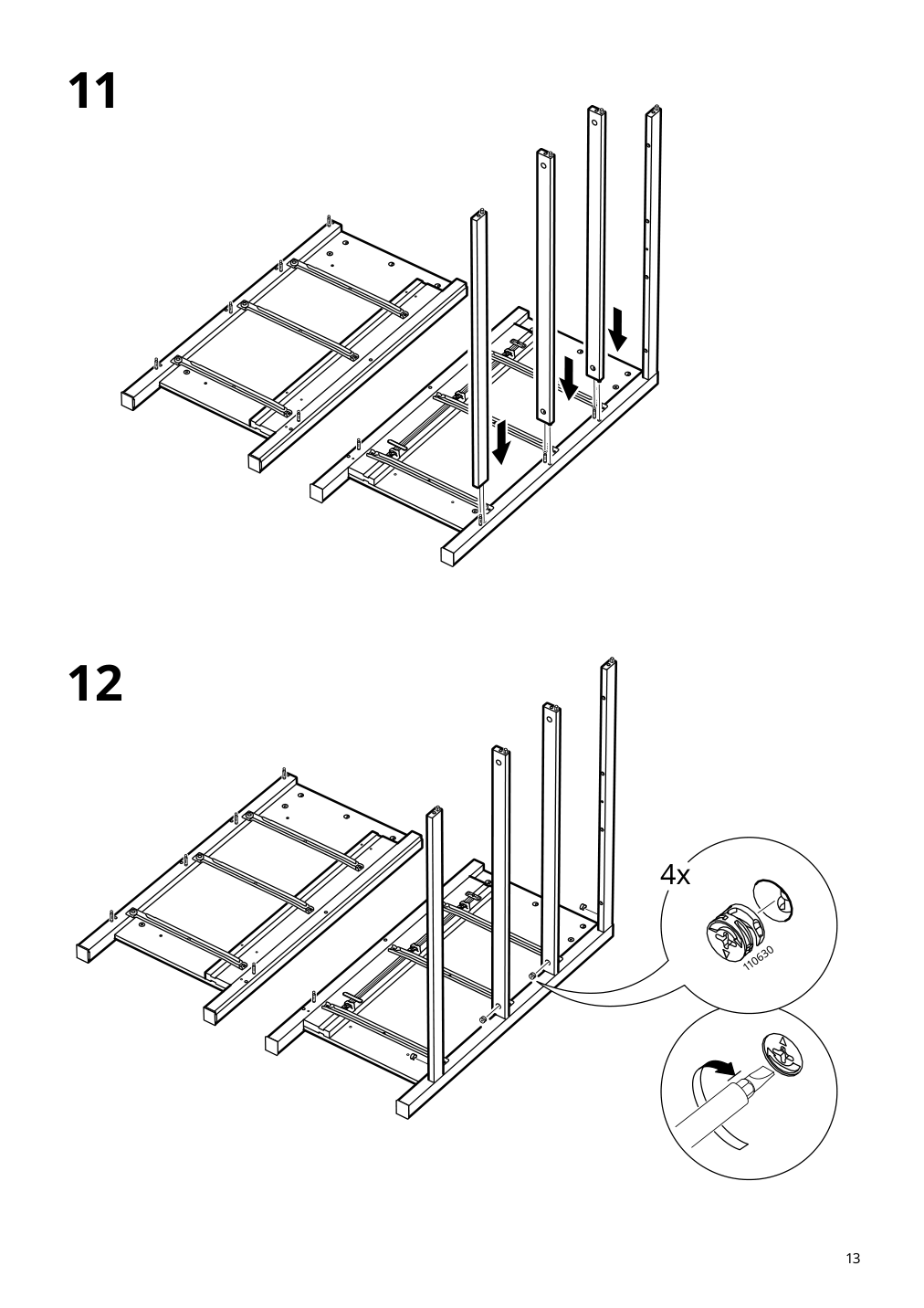 Assembly instructions for IKEA Hemnes 3 drawer chest dark gray | Page 13 - IKEA HEMNES 3-drawer chest 505.761.94