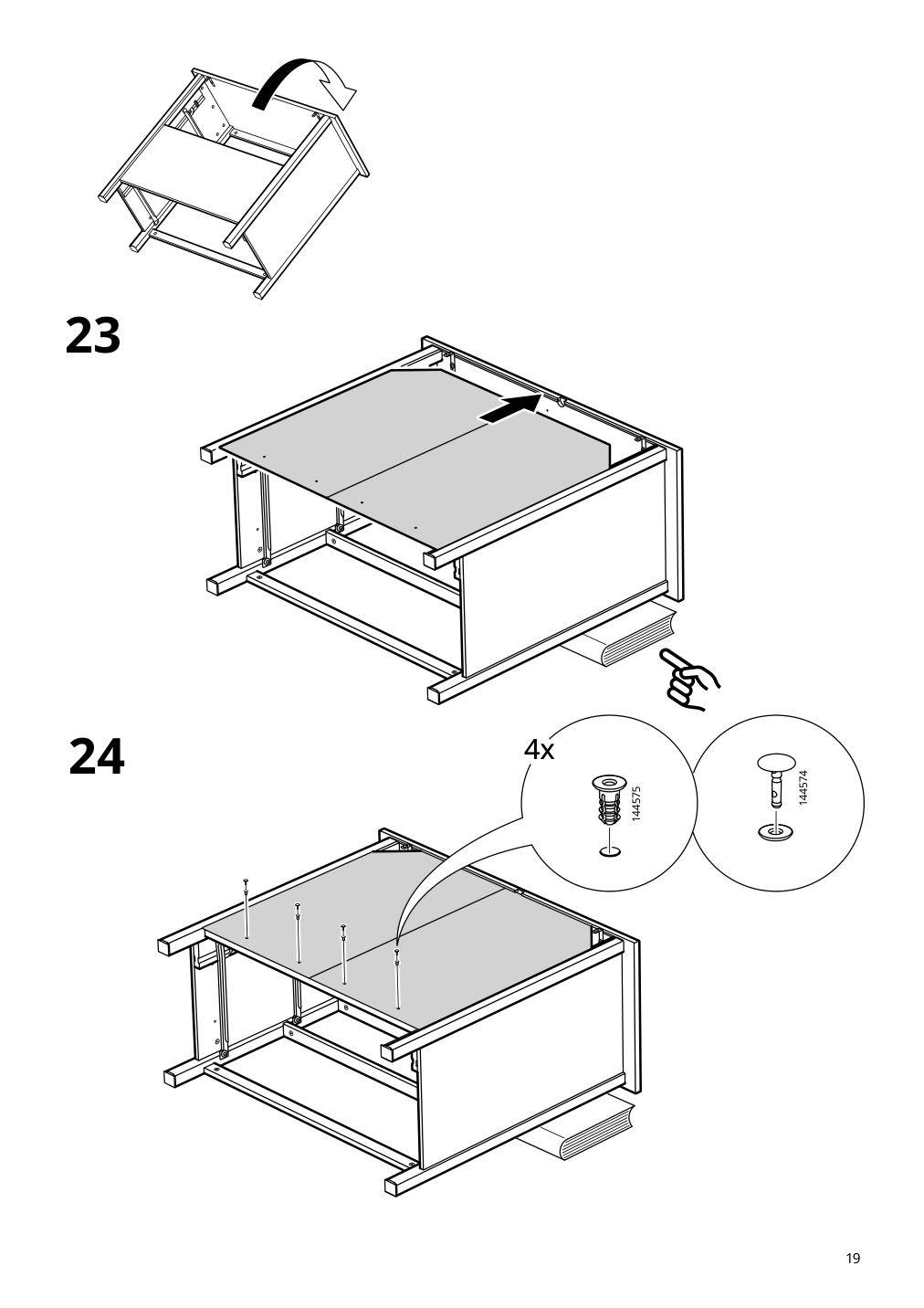 Assembly instructions for IKEA Hemnes 3 drawer chest dark gray | Page 19 - IKEA HEMNES 3-drawer chest 505.761.94